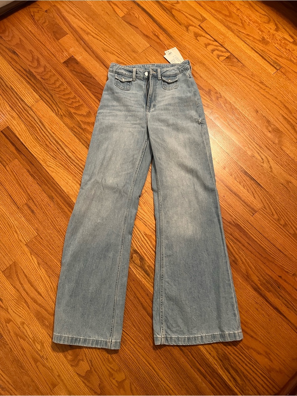 H&M Light Blue Wide-Leg Jeans